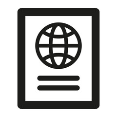 Passport icon on white background.