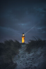 loghthouse in the dunes
