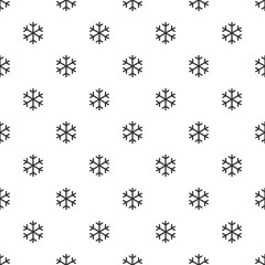 Snowflakes on a white background, seamless pattern. New Year party background.