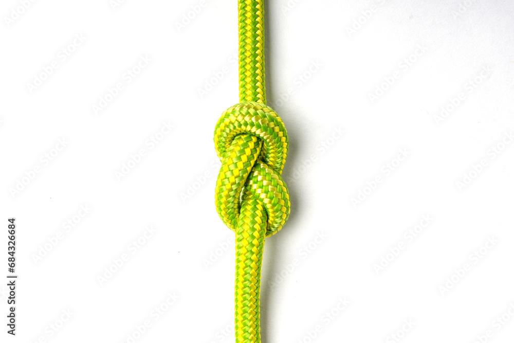 Wall mural rope knot green and yellow - Wall murals