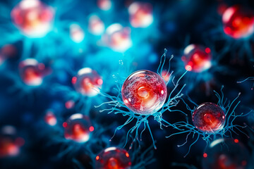 Biological cells, vascular pathways, microbes. Pandemic virus, scarlet blood cells, intercellular networks. A glimpse into the internal workings of the human physique.