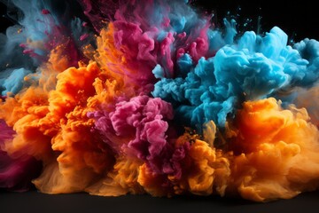 Obraz premium Color Splash Series: A background design featuring fractal paint and rich texture, exploring imagination, creativity, and art.