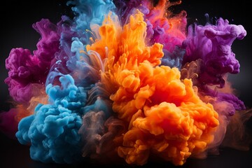 Visual Arts in Color Splash: A vibrant design with fractal paint and rich texture, embodying the essence of creativity, imagination, and art.