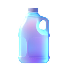 A bottle of laundry detergent with soft smooth lighting 3d neon 
