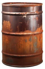 Old rusty barrel isolated transparent png - obrazy, fototapety, plakaty