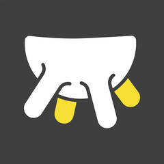 Cow udder vector icon. Dairy product sign