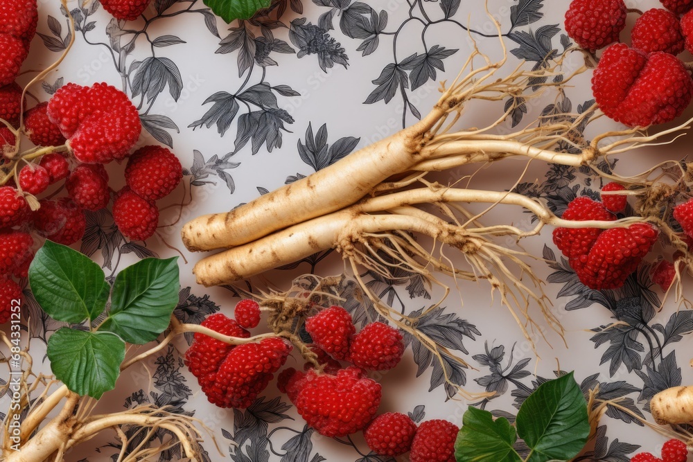 Poster a collection of raspberries and parsnipberries.
