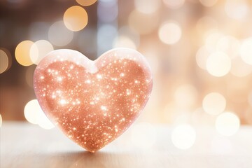 Obraz premium Elegant Shiny Bokeh Blurred Heart Vector for Valentines Day Festivals and Greetings
