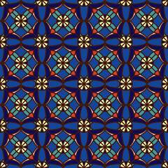 Retro art deco decorative seamless pattern vector image