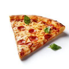 A pizza slice isolated on white background –s 150 