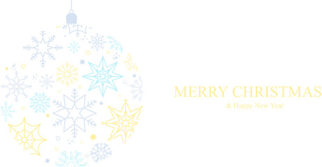Winter background with snowflakes. Christmas background for greeting card. New year and Christmas greeting card. White background. Vector illustration