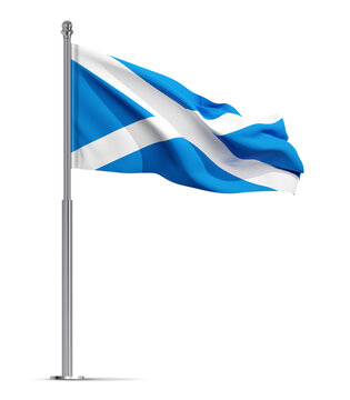 Scotland flag isolated on white background