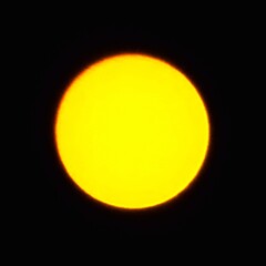 Our beautiful Sun, captured on camera from Earth, through a telescope with light filters