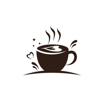 Coffee lovers design element vector icon with creative unique concept idea