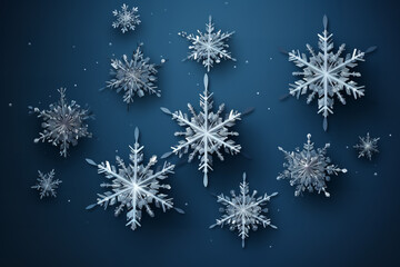Fototapeta na wymiar 3d beautiful glittering snowflakes