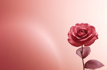 A wallpaper with a pink color and an image of a rose, in the style of gradient color blends