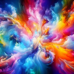 A vibrant realm of pure energy, where colors dance and flow like living things