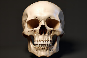 Realistic skull front view