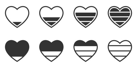 Heart battery icon. Vector illustration - obrazy, fototapety, plakaty