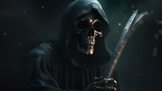 Grim reaper death. Created with Generative AI.	
