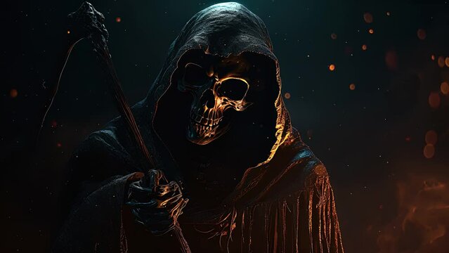 Grim reaper death. Created with Generative AI.	
