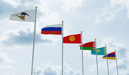 The Eurasian Economic Union (EAEU or EEU) is an economic union of five post-Soviet states located in Eurasia.