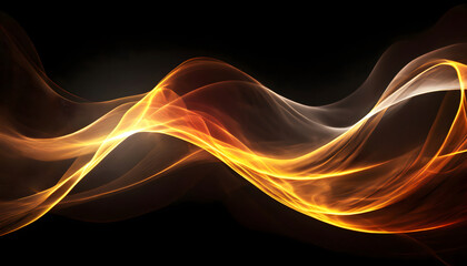 Fire flame wave on black background wallpaper