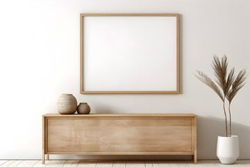 Contemporary Interior: Mockup Poster Frame, 3d