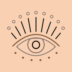 Magic Eye, Eye. Geometric form, modern round shape. - 684346081