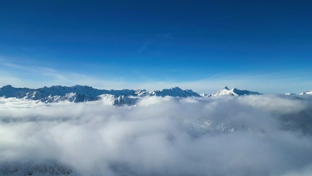 Swiss Mountains, Clouds, Blue Sky - Seen from Gemsstock Andermatt