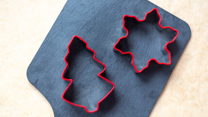 Christmas Bakery - Holiday Blackboard Metal Baking Vintage Background