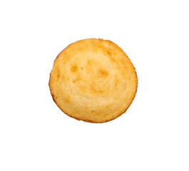 Downview of a vanilla cupcake on a transparent background 