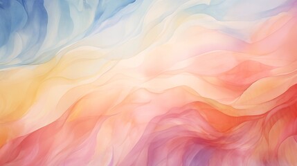 abstract image of colorful waves, in the style of dreamy watercolor