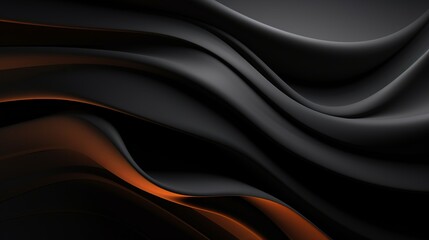 black abstarct satin silk background 3d