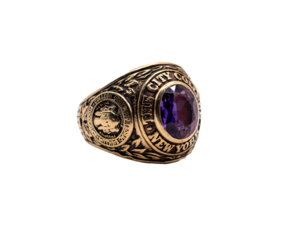 New York City College Purple Ring on a transparent background 