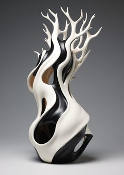 white vase designs temple burning trees wood naturalistic technique synthetic curves striking pose product design concept tite high octane dryad korean mythology wooden cabinet often described