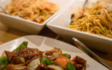 Asian Beef Dish, with Noodles