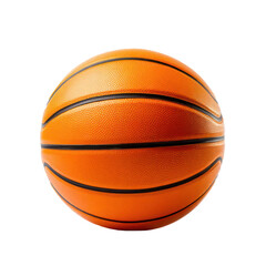 Basketball ball isolated on a transparent background, PNG banner , Post-processed generative AI