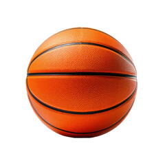 Basketball ball isolated on a transparent background, PNG banner , Post-processed generative AI