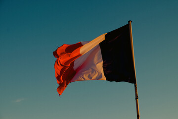 Flying French flag (Mont Saint Michel)