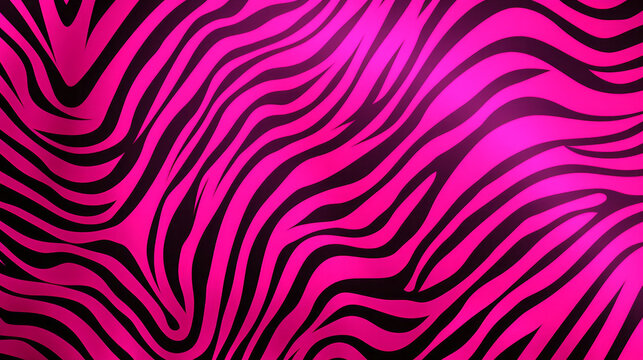 Neon Pink Zebra Print Abstract Background
