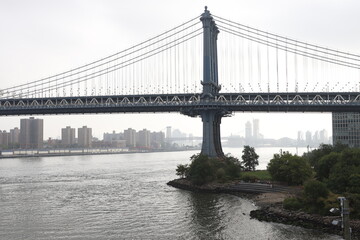 Fototapeta na wymiar Manhattan Bridge seen from Brooklyn, New York City