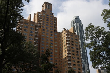 Classic skyscrapers in Central Park, Manhattan