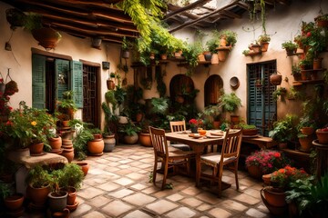 street cafe in the town