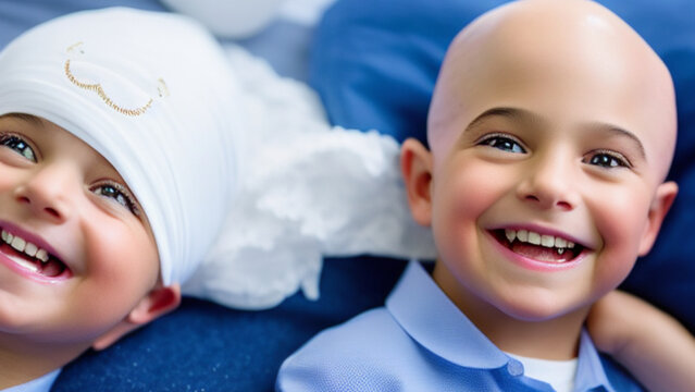 image of two children giving a beautiful smile | image made by IA