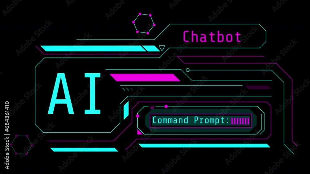 Poster animation of infographics about ai and chatbot prompting.