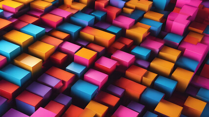 3d abstract background Use geometric shapes to form a visually striking abstract background