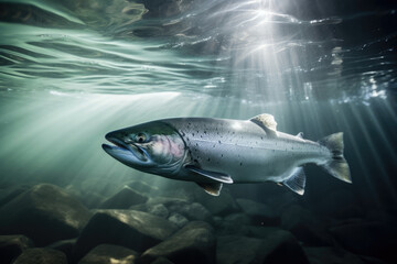 Trout underwater wildlife salmon wild fish animal river lake water freshwater nature