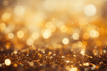 Fototapeta premium Luminous Abstract Bokeh Background in Mesmerizing Black, Gold, and Vibrant Yellow Hues