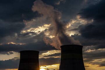 factory smoke coming out of chimney pollution and global warming